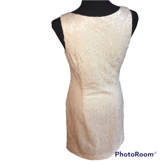 Sue Wong Cream Mini Dress with Intricate Detailing - Picture 4 of 6